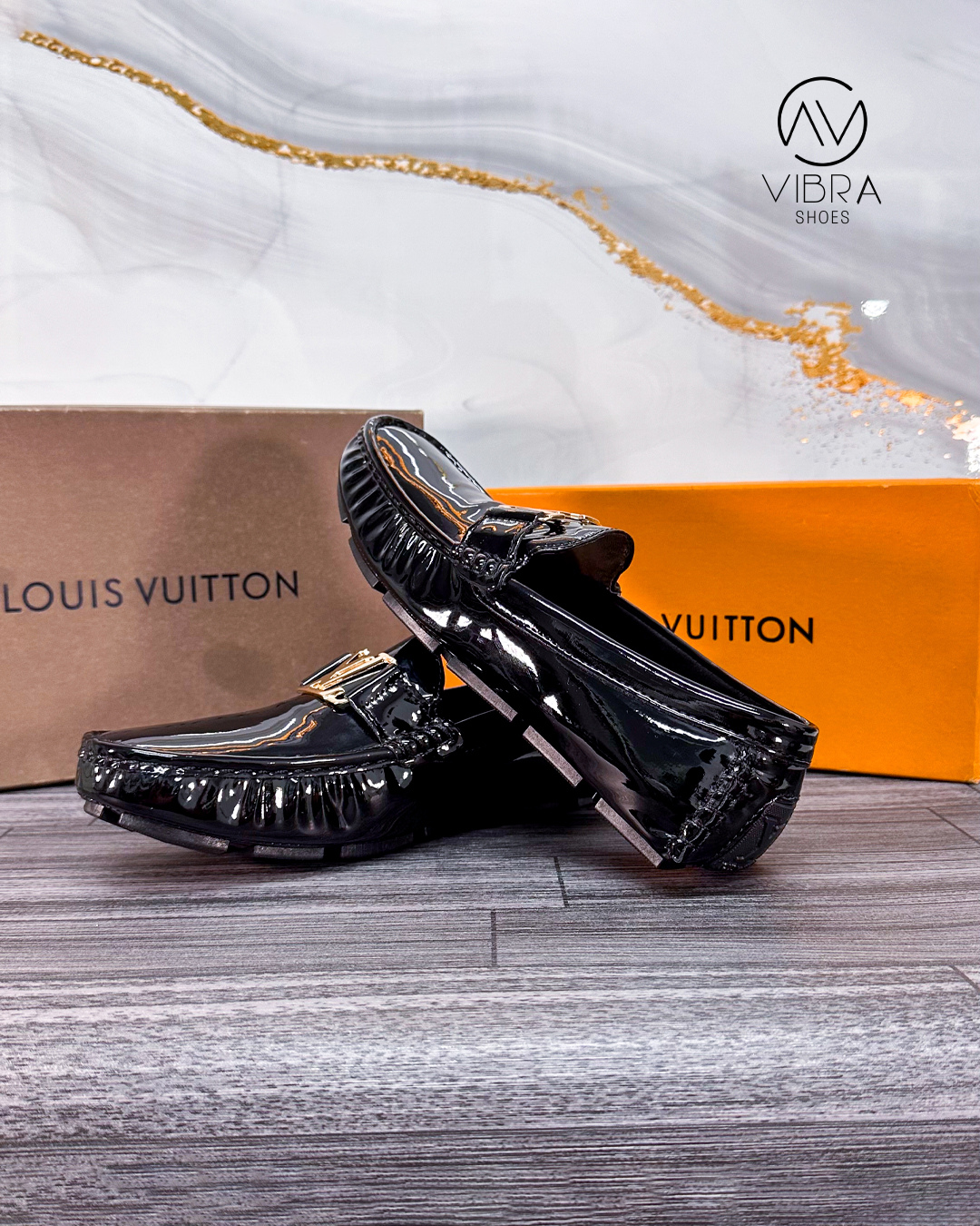 Mocasines cosidos para hombre de Charol Mónaco - Vibra Shoes