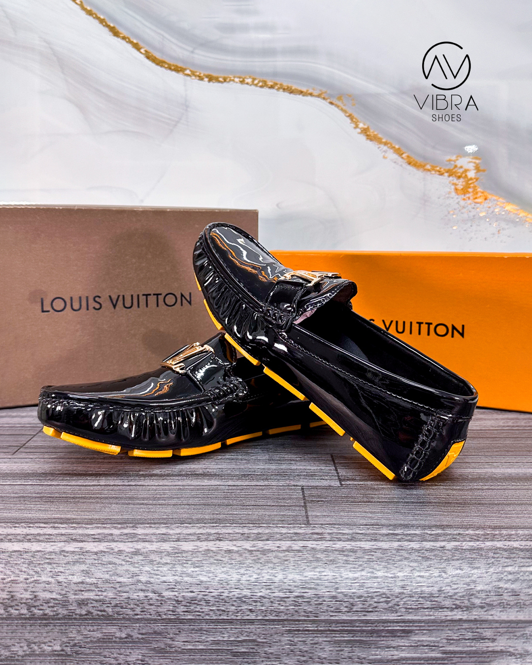 Mocasines cosidos para hombre de Charol Mónaco - Vibra Shoes